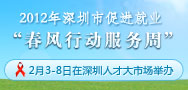 2012年深圳市促进就业“春风行动服务周”免费求职活动
